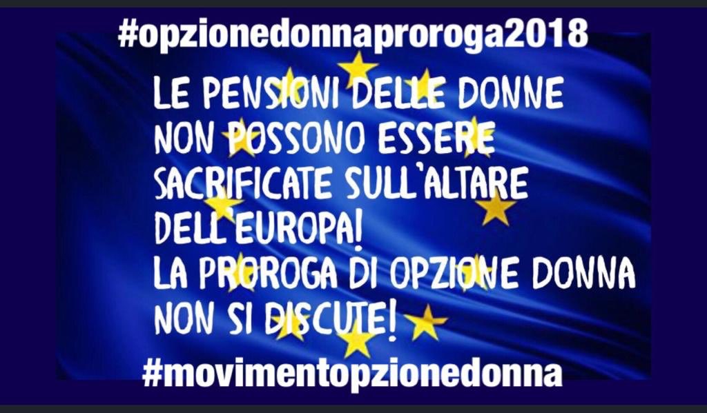 VivoliDonatella's tweet photo. @GiuseppeConteIT l’Europa non può condannarci a morte, la Proroga di Opzione Donna è la nostra sola salvezza! Siamo certe manterrete quanto promesso dal ministro @luigidimaio il 10 ottobre!#nonpossiamopiùaspettare  @mariaederaM5S https://t.co/qQUEVQdvAl