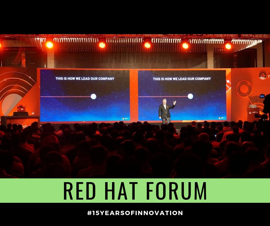 GPJ_India's tweet photo. Red Hat Forum 2018 in Bengaluru bears testimony to GPJ’s ability of creating and delivering unforgettable experiences! #15YearsOfInnovation #GPJIndia https://t.co/C1UZm6V1OR
