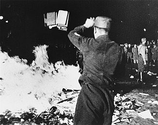 You might think, “well that’s sounds pretty obscure... nobody would know about that...”, which... is just not true.You’ve likely seen these photos of Nazi Youth burning books. Well these just aren’t any old photos of fascists being fascists...