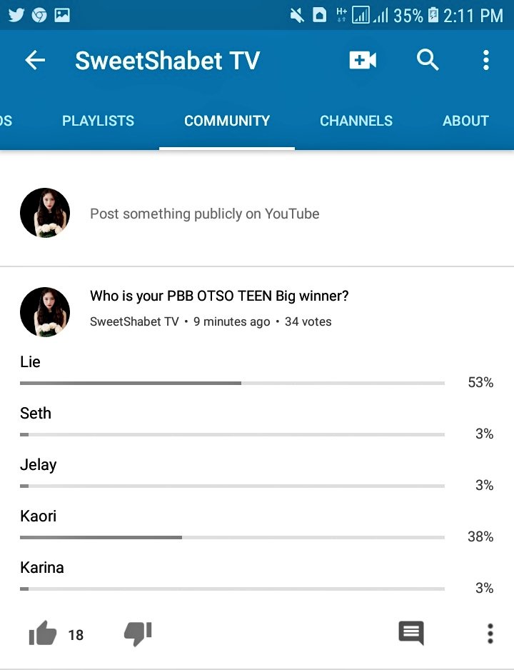 OnlineOtso's tweet photo. Who is your PBB OTSO Teen Big Winner?
Support your bet just visit SweetShabet TV on Youtube ๐
#PBB8DecemVersus #PBBOtso #Kaorhys #SethRhys #SethLie #LieSeth #Karjon https://t.co/LPdNK7sJjM