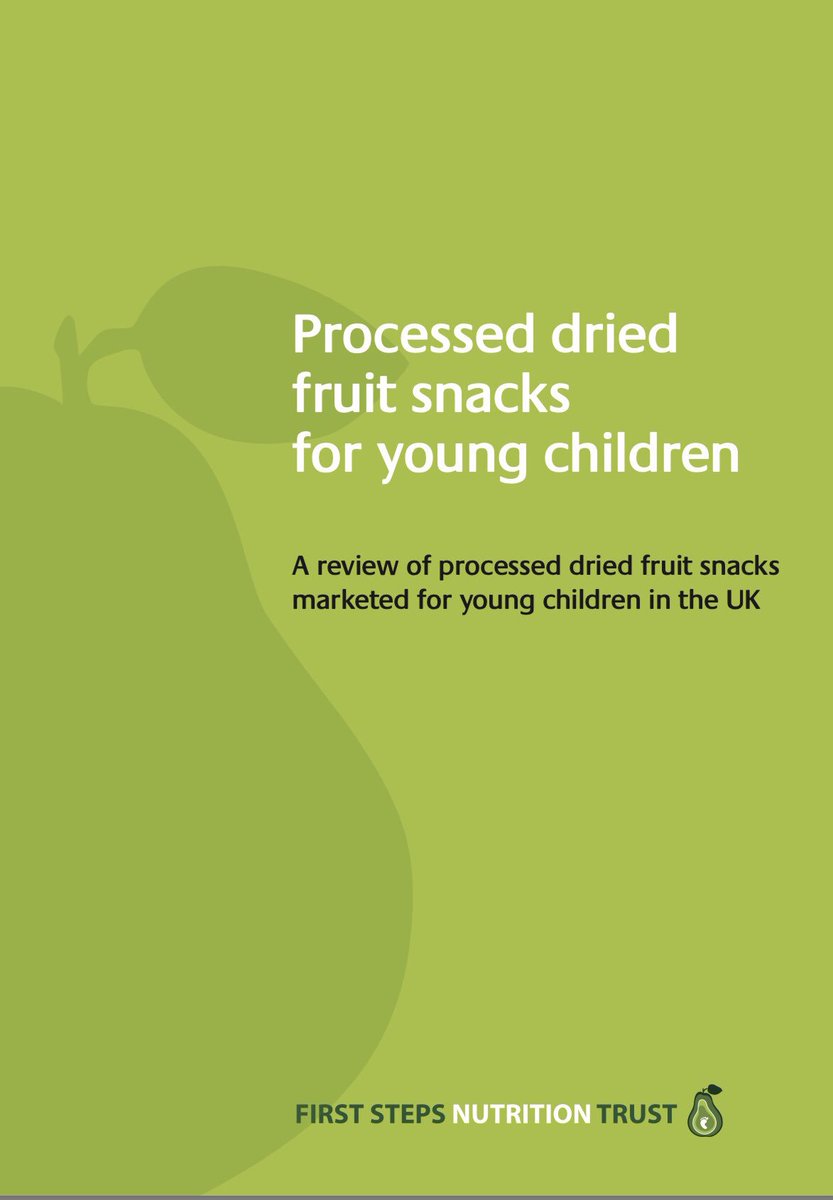 Two new reports: processed dried fruit snacks and fruit and vegetable based purées in pouches. From First Steps Nutrition. firststepsnutrition.org/news/