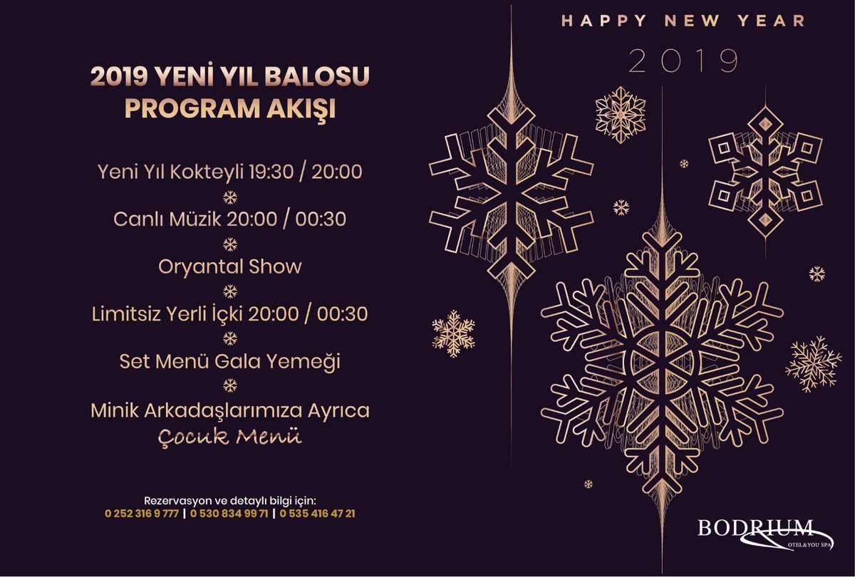 Yeni yıla Bodrium Otel'de eğlence dolu bir program ile girmeye ne dersiniz?
