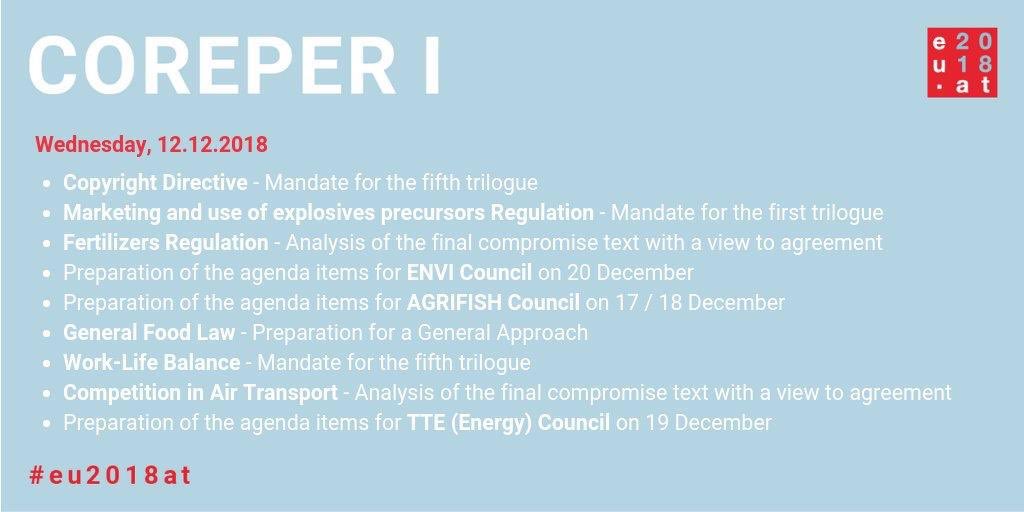 Here is the agenda for our #COREPER I meeting
➡️ starting soon