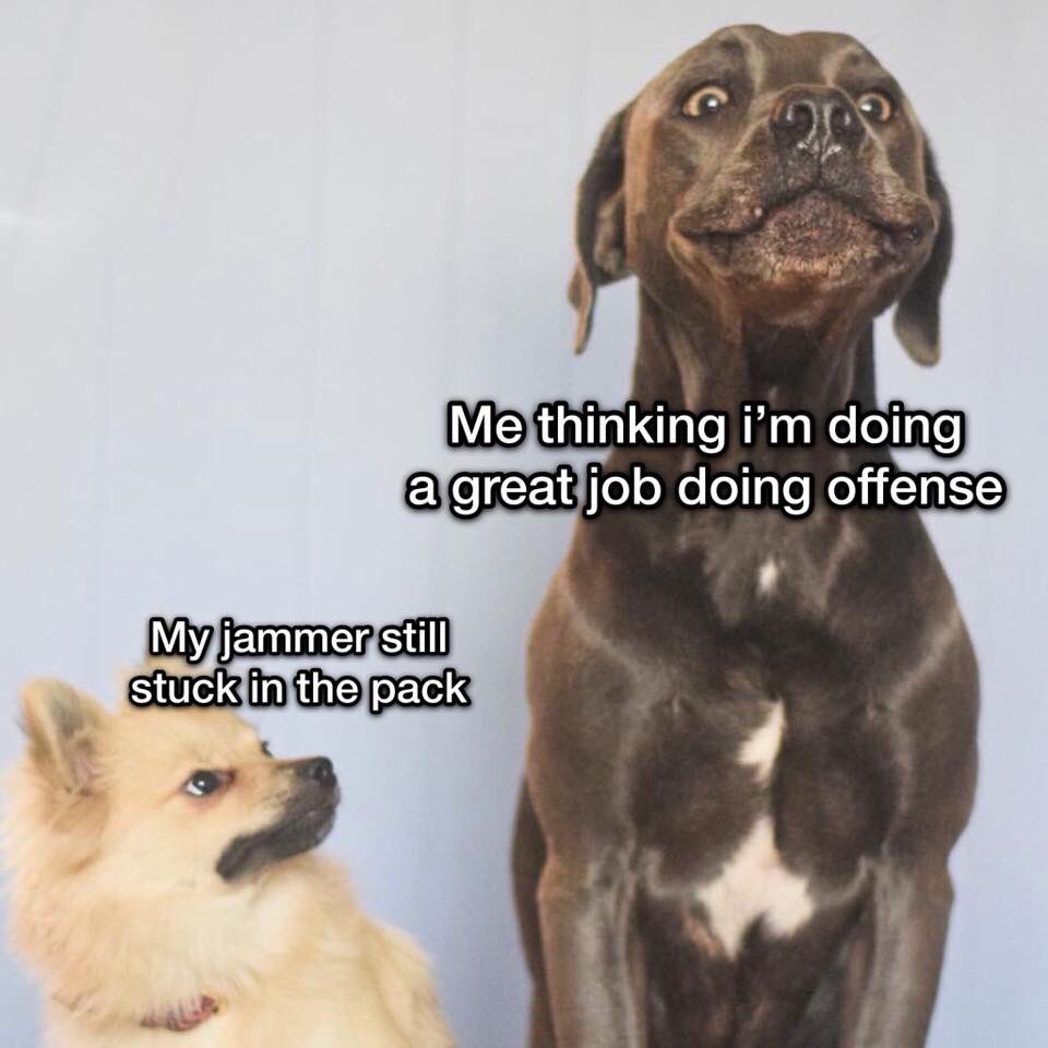 JBuddly's tweet photo. Or my teammates giving me awesome offense and me being too slow to catch on. I blame the medication 😂 #mentalillness #rollerderpy https://t.co/iO5TGosf1a