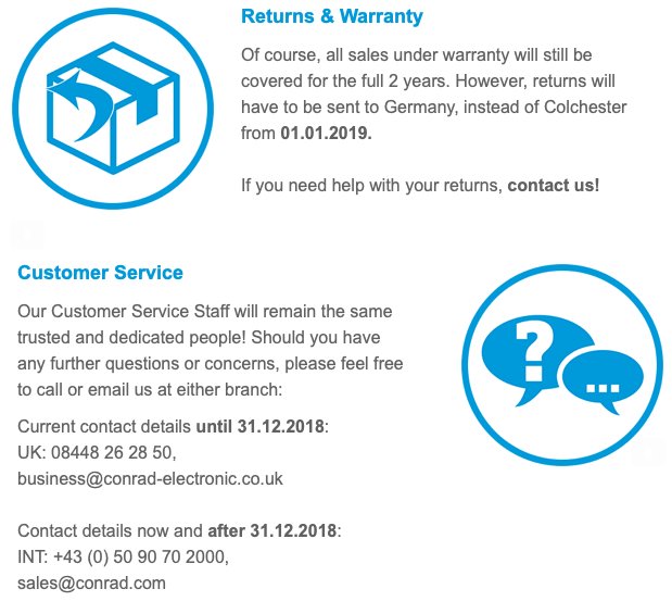 ConradUK's tweet photo. Important Information: Merge of Conrad UK and @Conrad_com https://t.co/ULfUCuW0VG