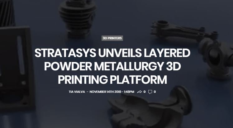 Laserlines's tweet image. Stratasys unveils Layered Powder Metallurgy 3D printing platform #3dprinting #Formnext2018 @formnext_expo @Stratasys ow.ly/mFYX30mLVof