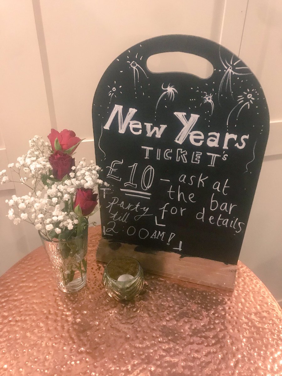 Tickets for NYE available from behind the bar from 3pm today. Hog Roast, late license, more info to follow.