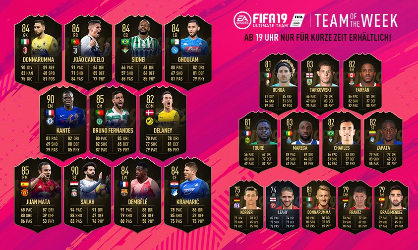 Thomas Delaney🐝, Mike Frantz ⚽️und @Dembouz 🚀im #TOTW 13! #FIFA19 #FUT