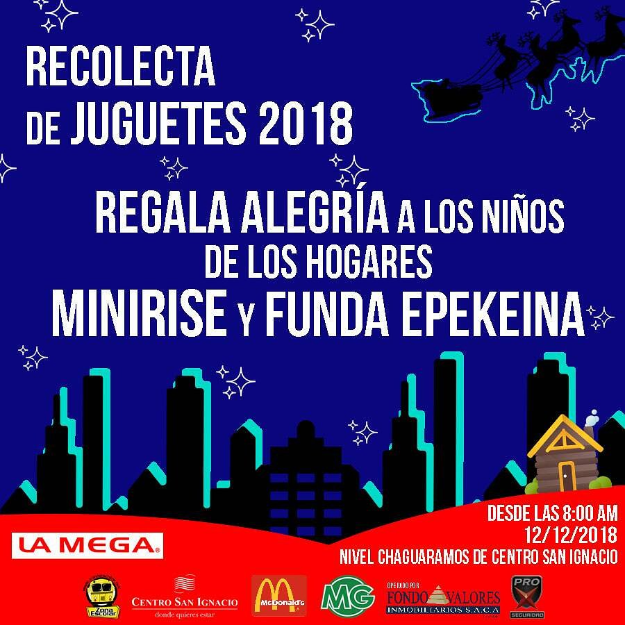 RedJovenVzla's tweet photo. Ven a la jornada de recolección de juguetes que @fundaepekeina y #Minirise ha organizado a beneficio de los niños de escasos recursos.
Desde ya! acércarte al Centro San Ignacio, nivel Chaguaramos.
Trae un juguete en buen estado para que contribuyas con una sonrisa en Navidad! https://t.co/VtV5aRguzH