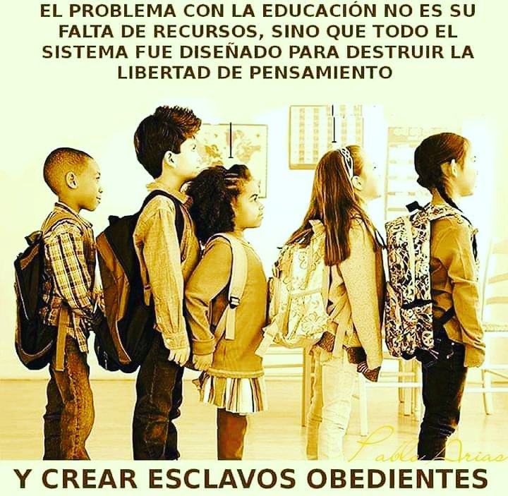 El sistema educativo es el mayor complice de este maldito juego de la rata! Nos educan para ser empleados! Esto no puede seguir asi y nosotros ayudaremos a cambiar esta realidad desde nuestra humilde pero decidada tribuna de contribuir con nuestra sociedad <a href="/nimo/">nimo</a>!
#EnseñaPeru