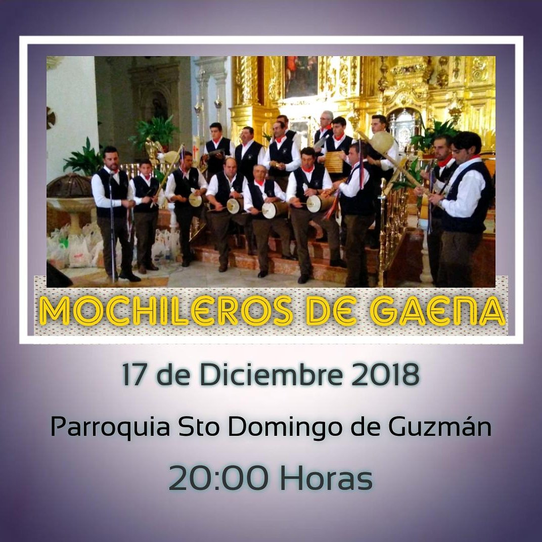 Lunes 17 de diciembre a partir de las 20:00 en Santo Domingo actuarán los mochileros de Gaena con la intención de recoger alimentos para el Comedor de Caritas.
Desde las 18:00está abierta la Parroquia de Sto Domingo para llevar alimentos. Ven,ayuda,Ayúdanos