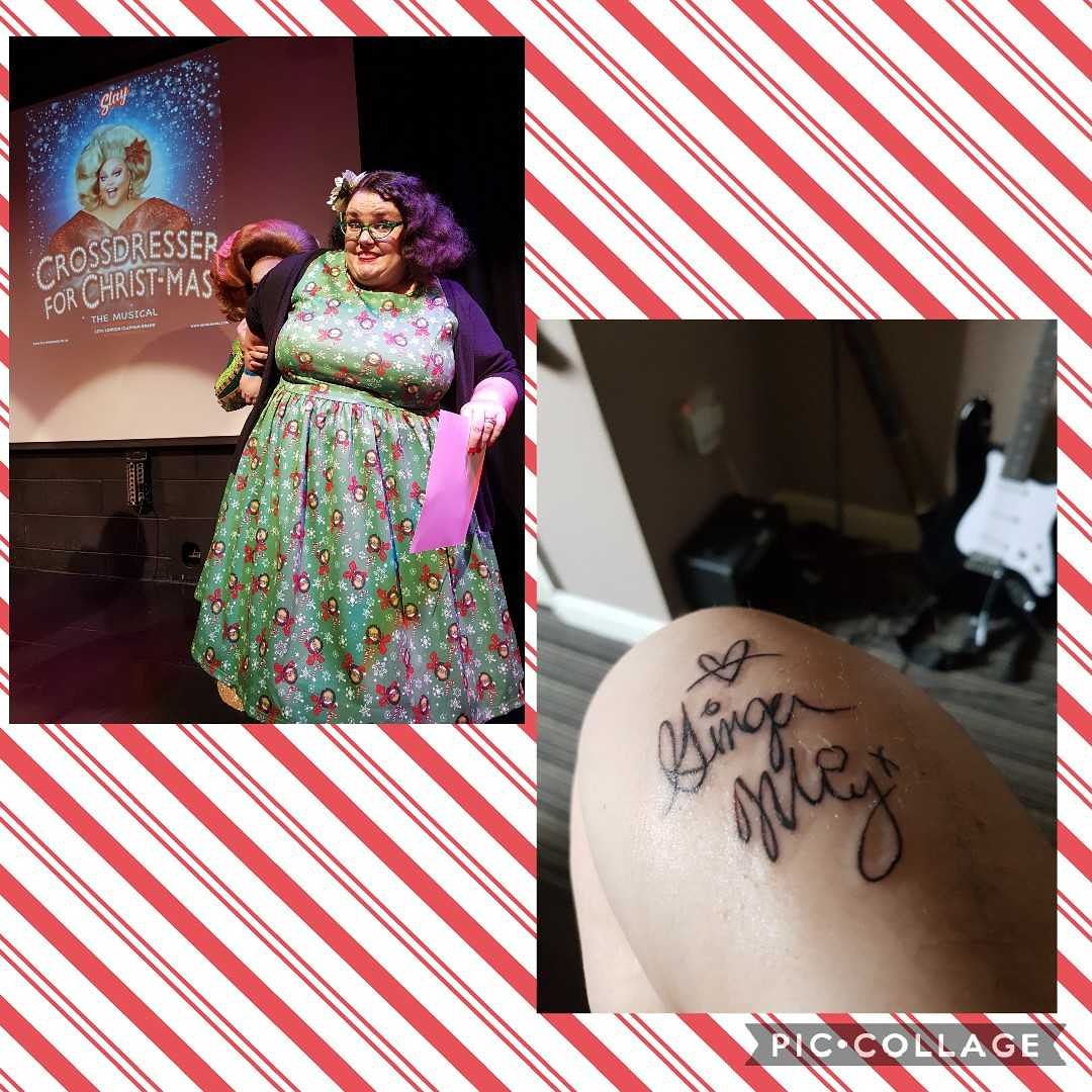 Thank you to @TheGingerMinj and @TheCee_Jay for being so kind to me and my friend @suzanneeb we had an amazing time! I had my signature made permanent xxx #GingerismyQueen #slay #dragrace #allstars5 #manchester #comedystore