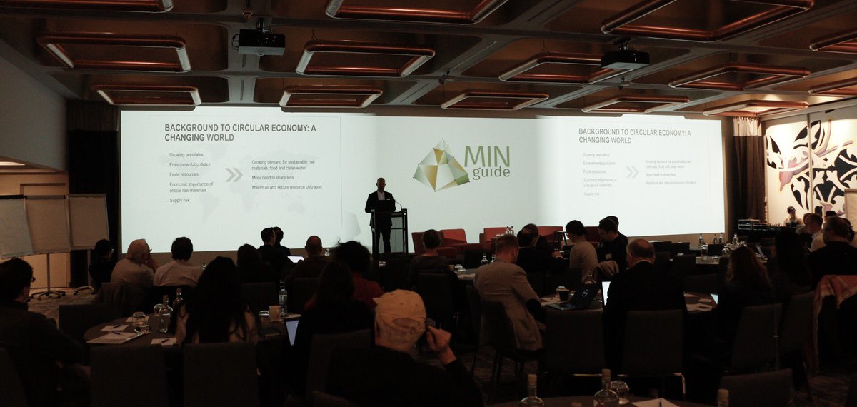 minguideEU's tweet photo. #MINGUIDEAC18 Johan Frishammar, @LTUniv on #CircularEconomy Implementation in practice ‘’Companies need to change their business models to be able to go #Circular’’ #RawMaterials #Minerals #MINGUIDE https://t.co/WhOwgpRexw