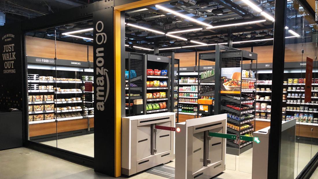 CNNBusiness's tweet photo. Amazon Go is going small with tiny, cashier-free stores that could eventually pop up in office lobbies and hospitals https://t.co/Xhz08IJP3o https://t.co/NvsFMqnc4w