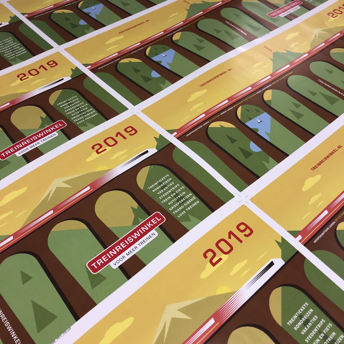 Treinreiswinkel brochure ligt weer op de pers. Met prachtige cover illustratie van <a href="/loekweijts/">loekweijts</a>