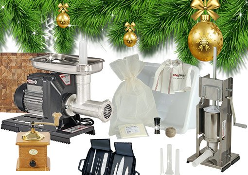 TOMPRESSit's tweet image. [IDEE REGALO 🎁 SALUMI]
➡️ I salumi fatti in casa :
- Tritacarne elettrico N.12 n°12 tompress.it/A-10004204-tri…
- Set per iniziare con gli insaccati e non solo tompress.it/A-10005456-set…
- Tagliere 40x30 cm in teck tompress.it/A-10006015-bil…