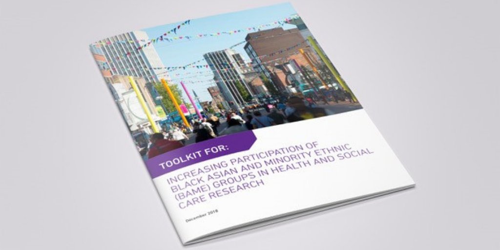 Do you want to know how to improve the participation of #BAME groups in health and social care #research?

Download our FREE Toolkit here: bit.ly/2UEDi1R