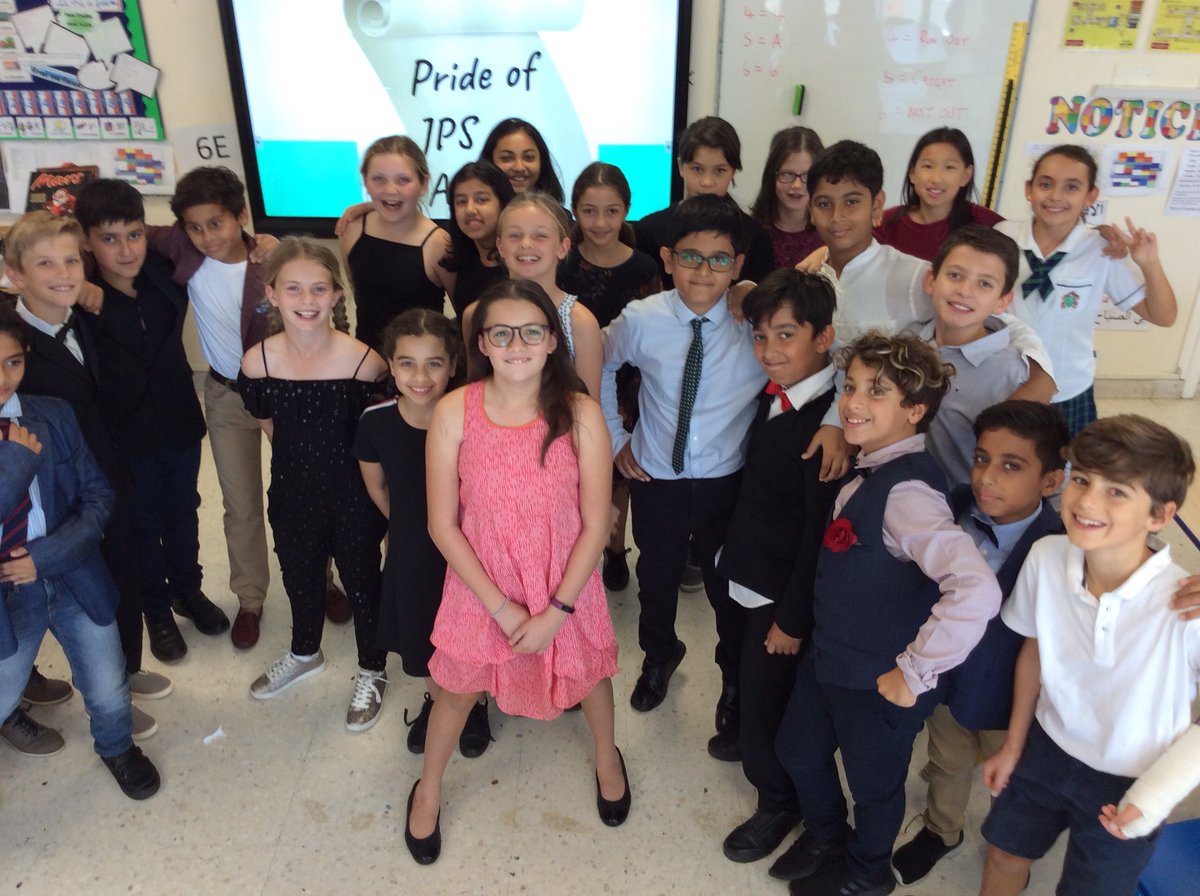 JPS_Year6's tweet photo. It’s the Pride of @JPSDubai Awards today. The children have got on their finest threads for the ceremony in the hall hosted by @JPS_Principal #JPS6E #JPScc https://t.co/LhHHdeO36f