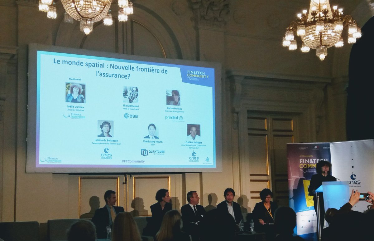 [#FTCommunity] "Le monde #spatial, nouvelle frontière de l'#assurance ?" Ou comment le spatial impacte en profondeur la #finance de demain 🚀 
Avec <a href="/CNES/">CNES</a> <a href="/Q3Techno/">QuantCube Technology</a> <a href="/PredictServices/">PREDICT Services</a> <a href="/esa/">European Space Agency</a> <a href="/financeinnov/">Finance Innovation</a>