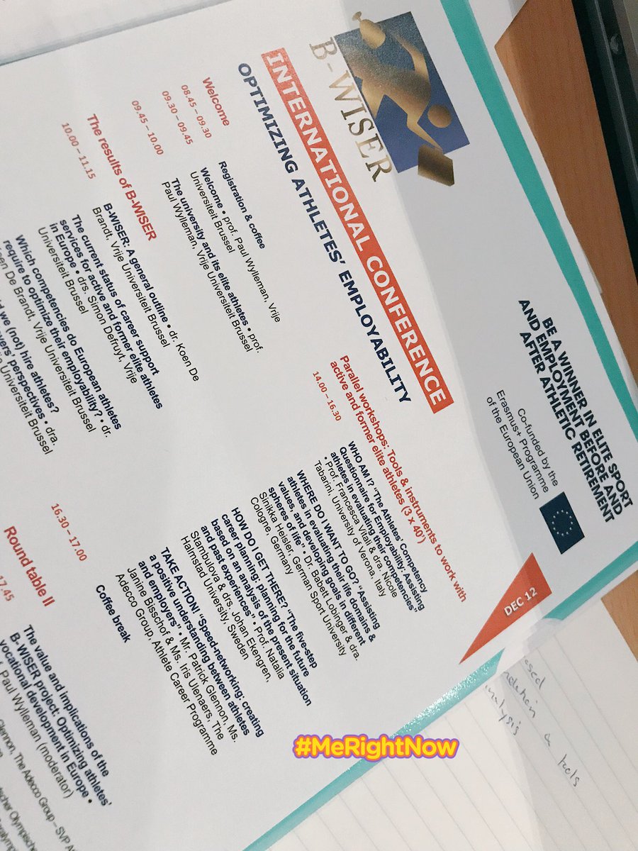 Final conference in Brussels. Among the content, workshops with tools to optimize elite athletes’ employability. #Bwiser_DC #EuSport #hogskolanhstd #RFidrotten