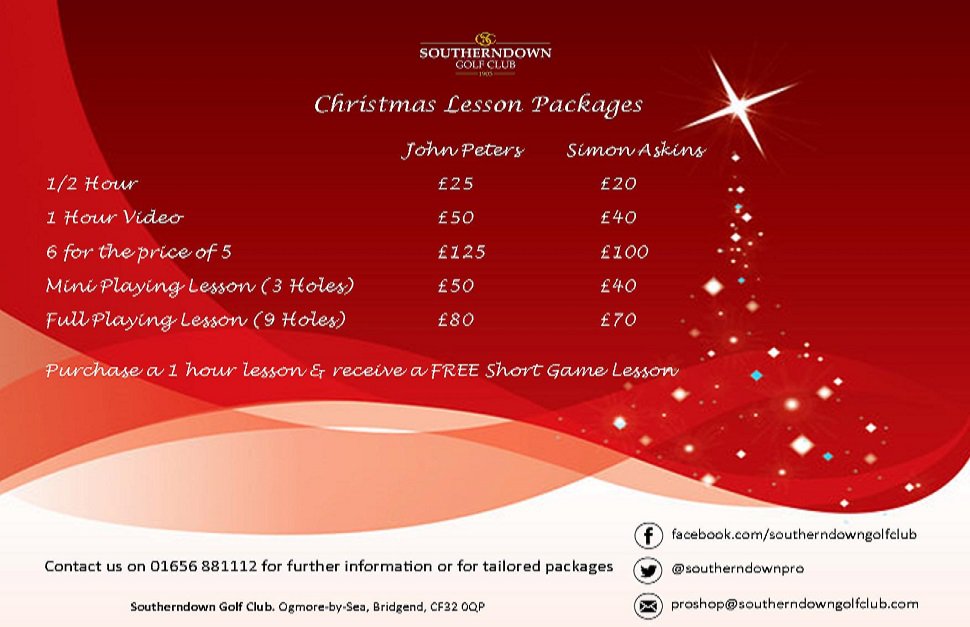 Give the gift of Golf this Christmas with lessons <a href="/Southerndowngc/">SoutherndownGolfClub</a> ⛳️
Packages can be tailored to suit your requirements