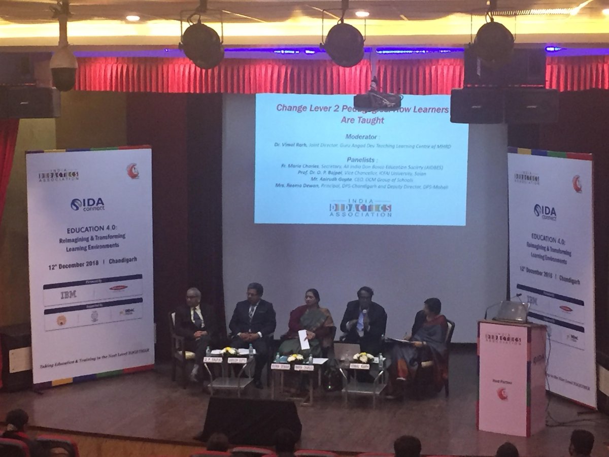 Indiadidac's tweet photo. "A good #pedagogy is expressed when students are involved in their institutions," says Fr. Maria Charles, Secretary, All India Don Bosco Education Society during #IDAConnect Conference on #Education 4.0 https://t.co/VjLEXtm5s6