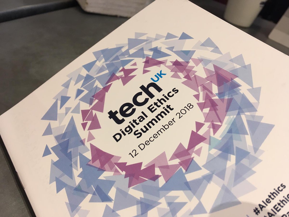 Pleased to be at the Digital Ethics Summit in London today - stay tuned for updates! @techuk #alethics