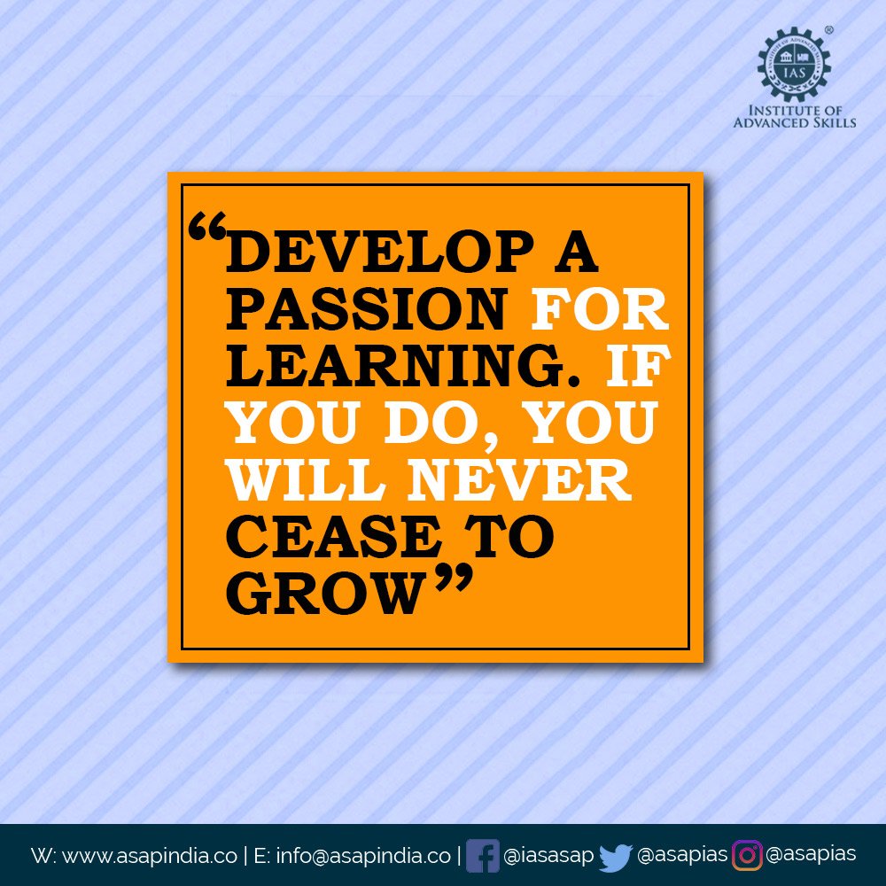 ASAPPMU's tweet photo. The learning process should be one that becomes habitual. Education shouldn't end once you've graduated high school, college, or any other institution.
#IAS #Learning #WednesdayWisdom https://t.co/Fxu34cC4pJ