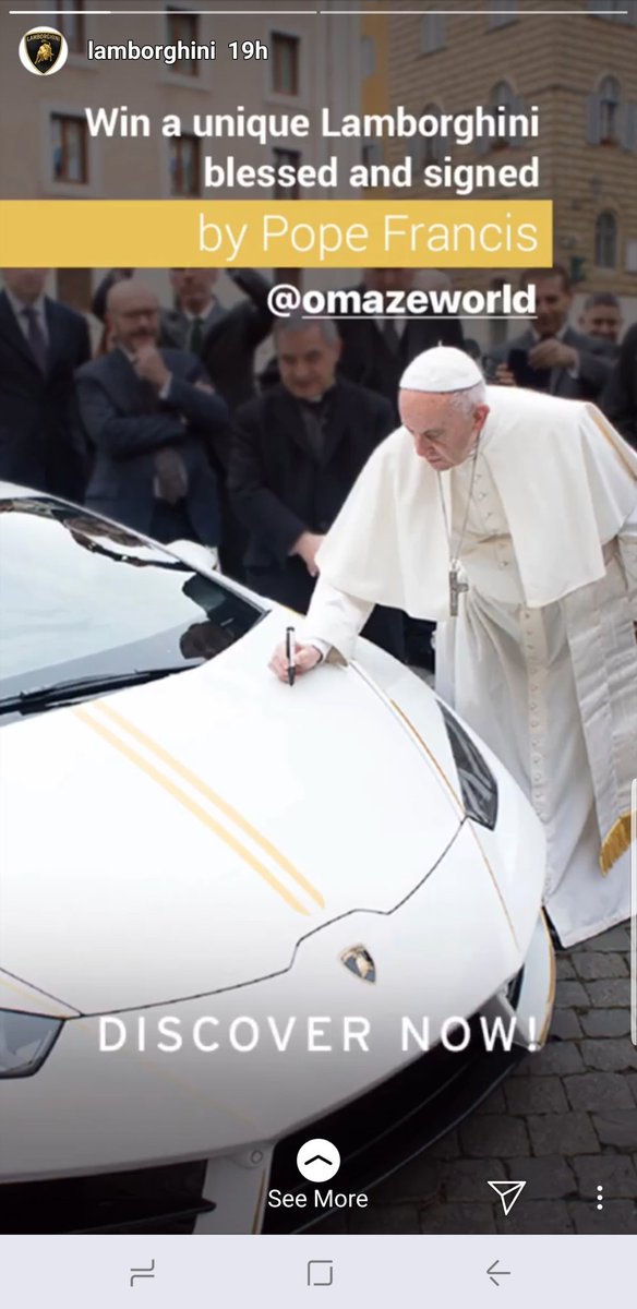 Win A Lamborghini Pope - Lamborghini