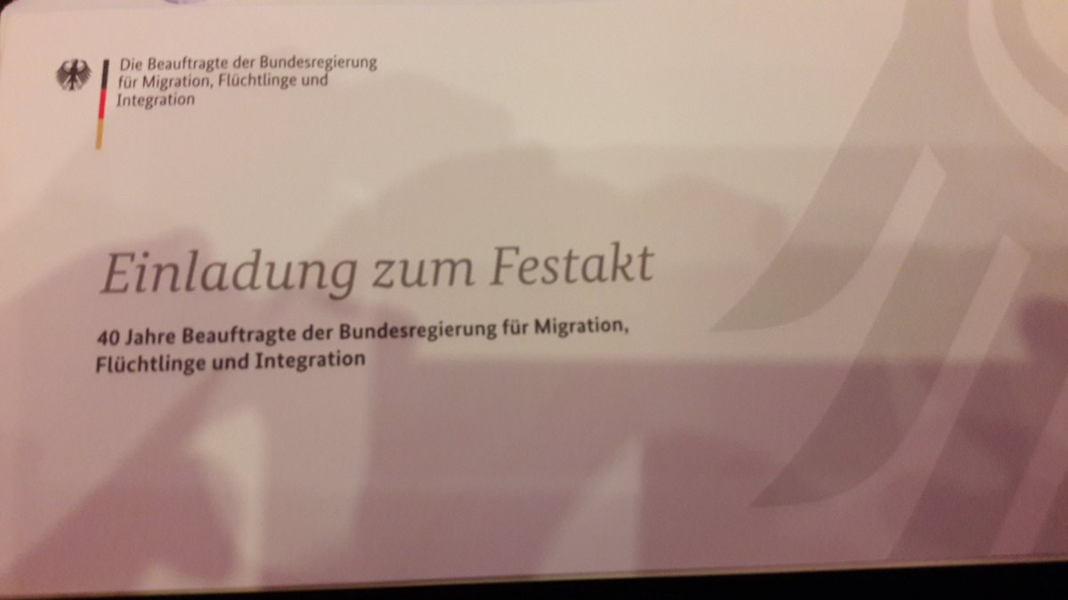 Heute feiert das Amt der Ausländer- bzw. Integrationsbeauftragten der Bundesregierung 40jähriges Jubiläum.

Herzlichen Glückwunsch!

Ich freue mich auf eine schöne Feier und regen Austausch!