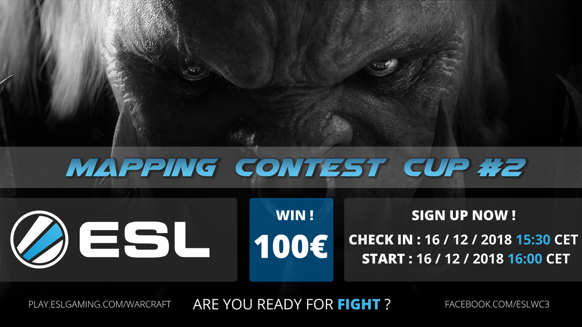 ESL_WoKeR's tweet image. It's time for another Mapping Contest Cup! Sunday, December 16

play.eslgaming.com/warcraft/globa…