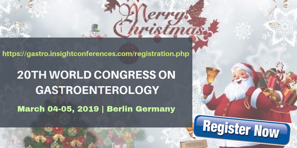 cmegastroconfer's tweet photo. Follow the Link: https://t.co/o5KaajBuop … …
#HurryUp! #SpecialRegistrationPackage available for
the limited time...Confirm your #Participation for #CME #ConferenceSeries
Congress #Gastroenterology 2019 at Berlin, Germany during March 04-05, 2019... https://t.co/OMOvflcAwg