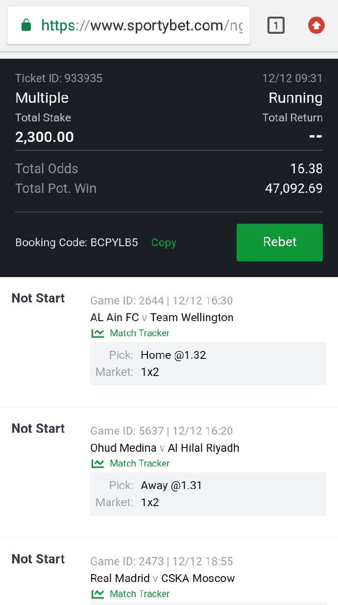 Certified Odds Here S What I M Staking On Today Sportybet Code pylb5