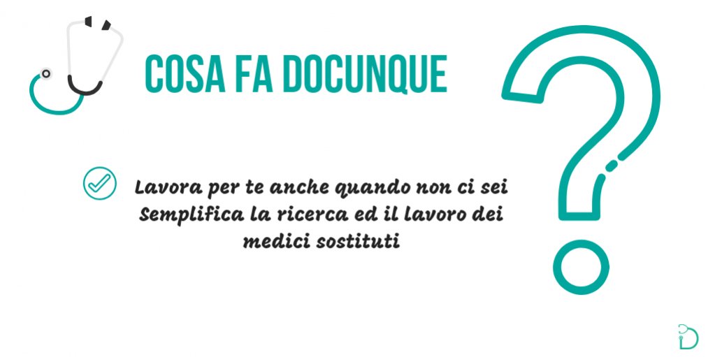 docunque's tweet image. Docunque lavora per te anche quando non ci sei: semplifica la ricerca ed il lavoro dei medici sostituti! Scopri di più su docunque.it! 
Sta arrivando il gestionale gratuito per medici, perché non informarti? 🙂💻

#technews #medicine #pharmacy #medlife #docunque