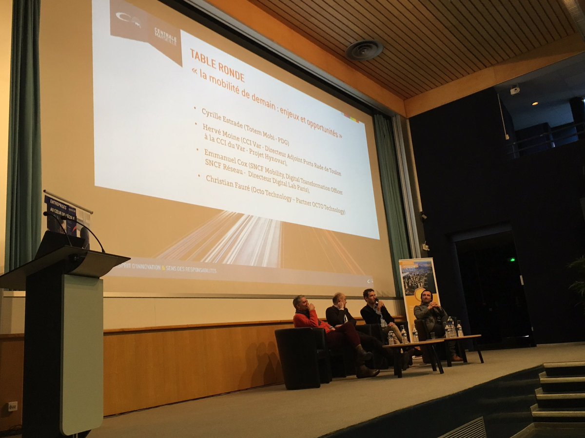 Question Centrale Mobility - « la mobilité de demain enjeux et opportunités » Merci aux intervenants de #octotechnologie #sncf #totem-mobi #cci-var