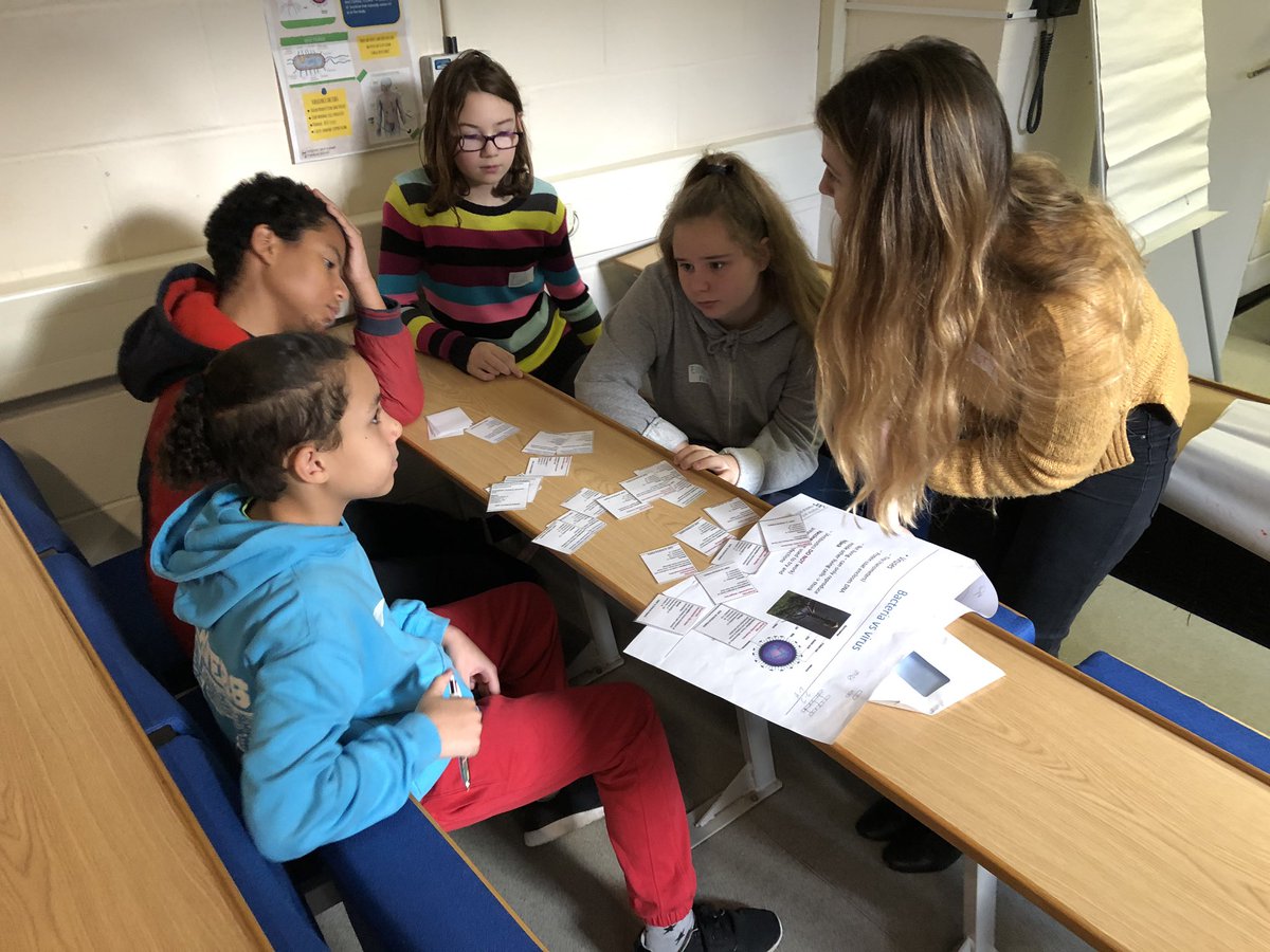 TCClarkey's tweet photo. Year 8 #IntoUniversity are at Sussex Uni today. This morning students are in the medical school and have been tasked with designing a pathogen 🦠. They must decide what is looks like, how it is transmitted, characteristics and symptoms. @VarndeanScience @VarndeanSchool https://t.co/foEbzVCh7H