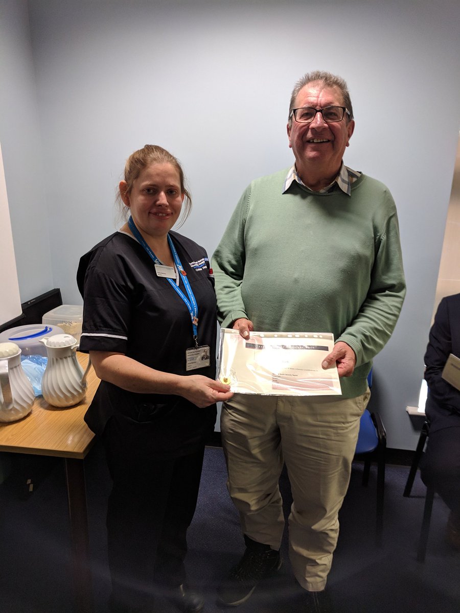 Congratulations to David Scott for 5 years volunteering at Cromer Hospital. #Cromer #teamCromer #teamNNUH <a href="/nnuhvolunteers/">NNUH Volunteers</a> @nnuh