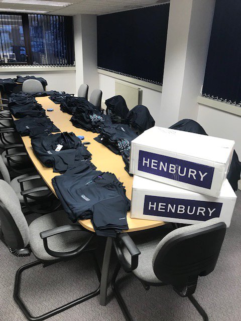 ConcordeTG's tweet photo. They have arrived!
Concorde's new uniforms have taken over our meeting room today all ready and waiting for our staff members to come and pick them up.
Huge thanks to @HenburyClothing, @Xamax_Workwear & #RussellEurope
#branding #teamconcorde #workware #proudtobeconcorde https://t.co/6iOVVotJFw