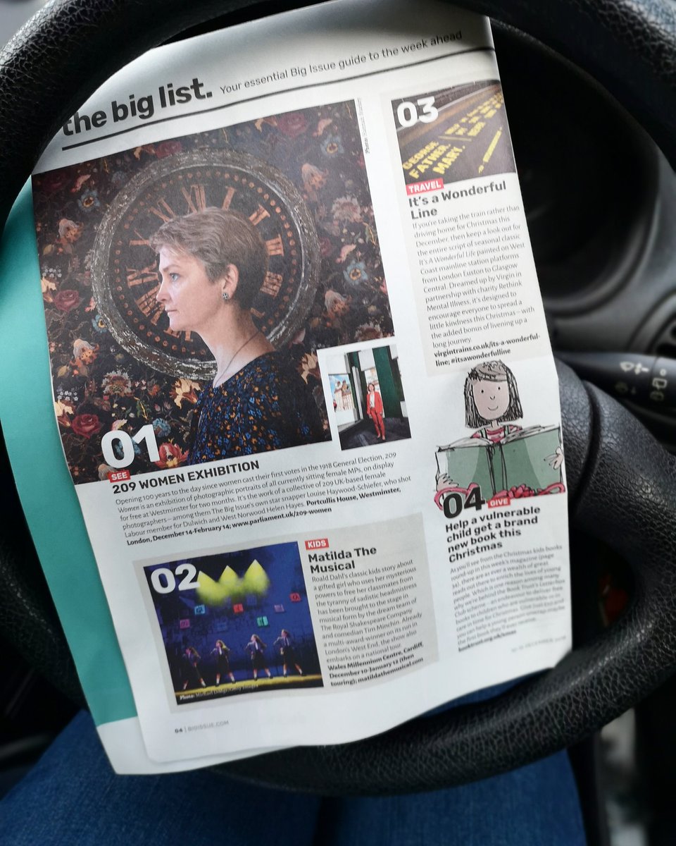Whoop! @209women top of the essential guide of what to do this week in @thebigissue #girlpower #womeninpolitics #womeninphotography
#celebratingwomen