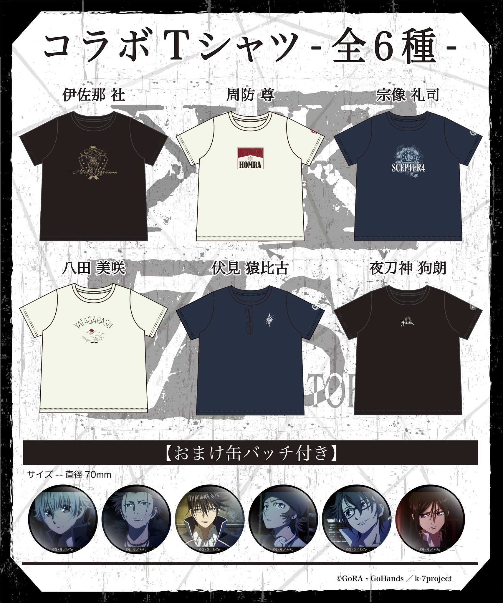 アベイル　Tシャツ付属　缶バッジ　伏見猿比古　K7S アベイル@しまむらグループ on X: 
