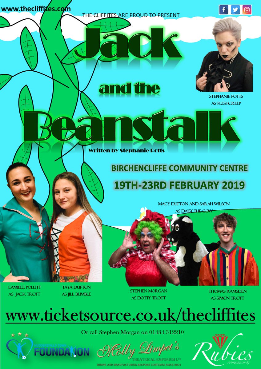 📣 The #htafc Foundation are proud to be supporting @TheCliffites Jack and the Beanstalk production through our Go For It Grant scheme.
You can buy your tickets now! 👇