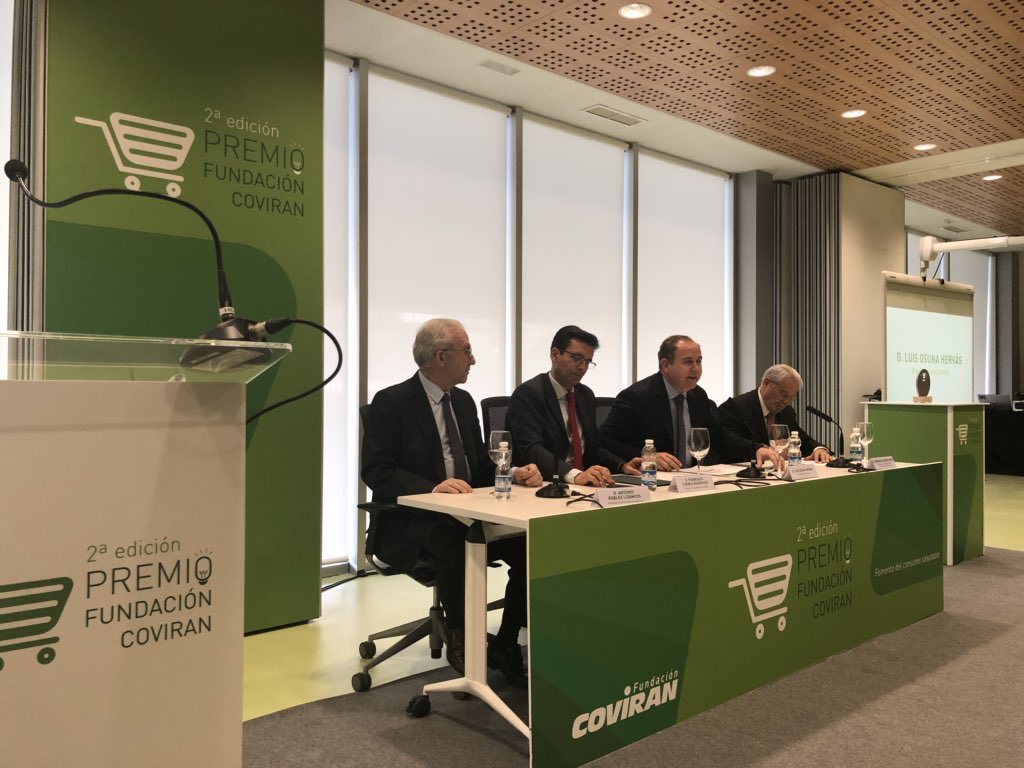 En la segunda edición de los Premios de la Fundación #Coviran. Enhorabuena a la Fundación Coviran por esta iniciativa en su promoción de hábitos saludables y enhorabuena a los finalistas <a href="/Innofood_IDI/">INNOFOOD I+D+i</a> , <a href="/conjuanranas/">Juan Ranas</a> y @UPCTnoticias