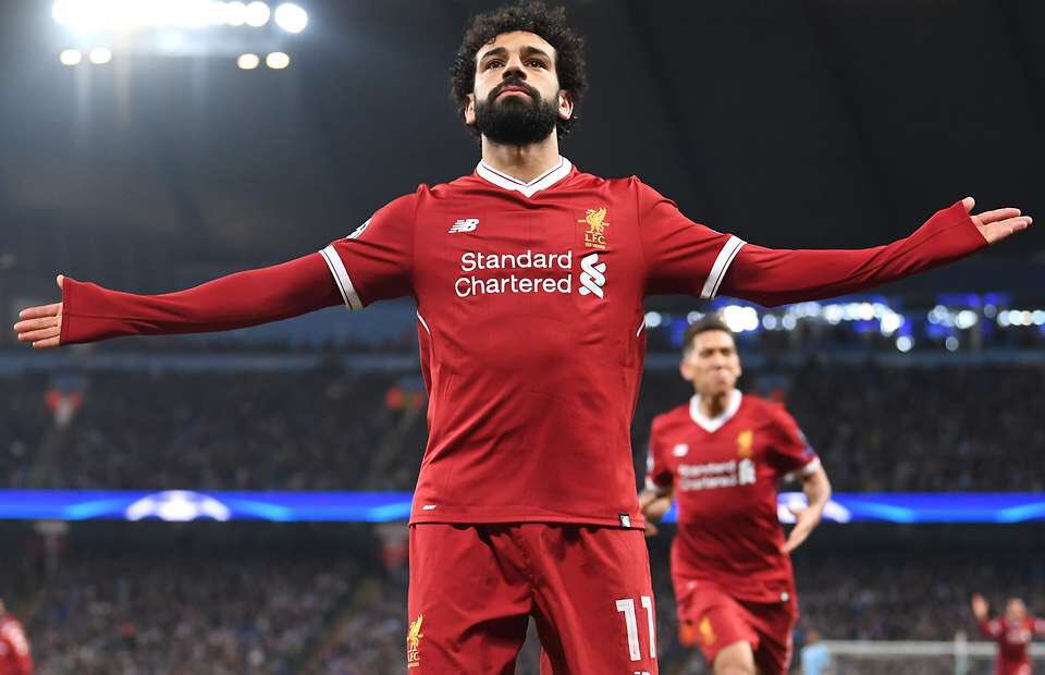 @btsport and @SkySportsNews banging on about @MoSalah not celebrating - does no one remember this celebration against city at the ethics last year.. @LFC #lfc #ynwa #salah