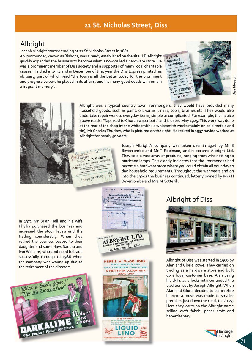 DissHT's tweet image. Our  full-colour hardback "Traders of the Triangle" book is selling well - you can get yours in the Triangle @DissCornHall @roomsviewdiss @DissIronworks @AlbrightDiss or online via eBay bit.ly/2AQ6jyE