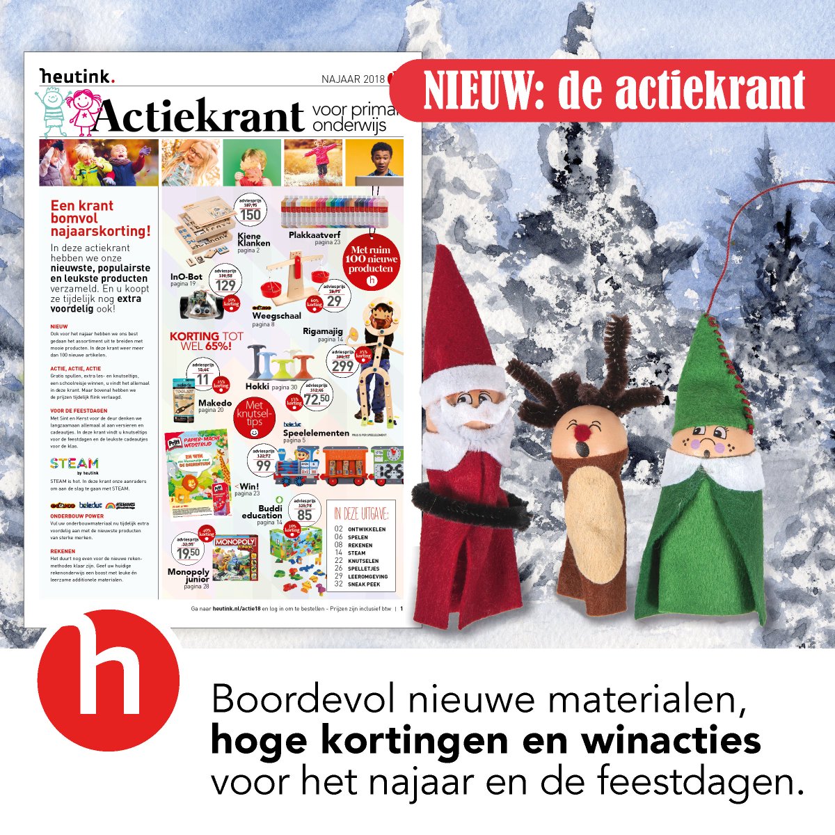 Profiteer nog tot 28 december 2018 van de kortingen uit de actiekrant!#basisonderwijs #heutinkpo #primaironderwijs #kortingscoren