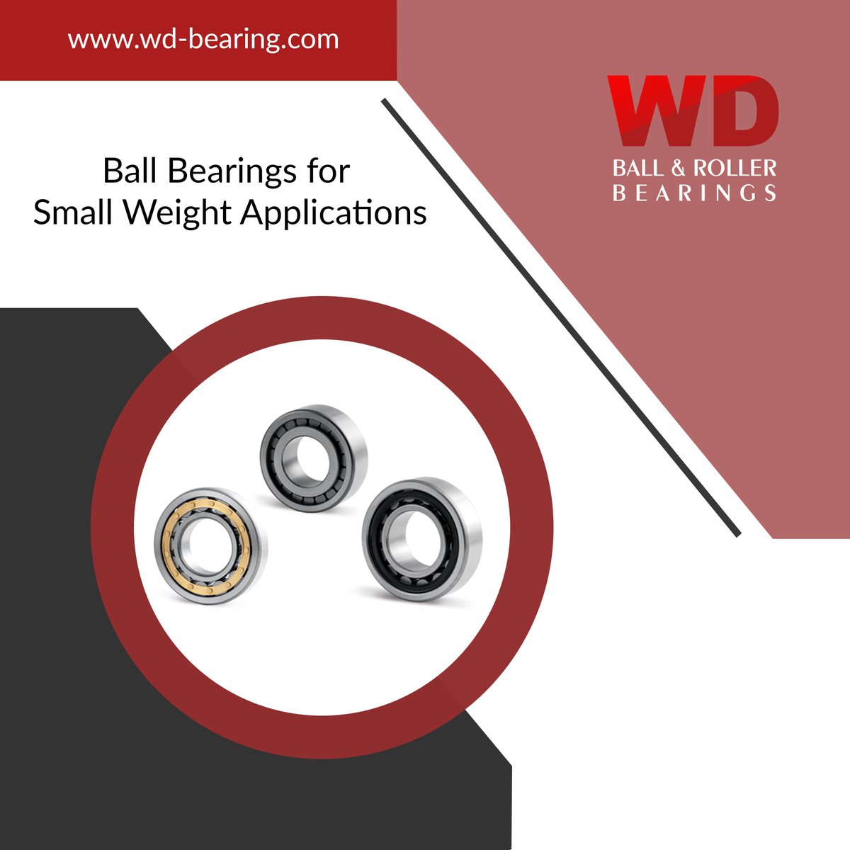 Ball bearings are extremely common for a small amount of weight which can handle both radial and thrust loads easily. You can found those items in a wide array of applications, but are prone to deforming if they are overloaded. Visit wd-bearing.com to know more.