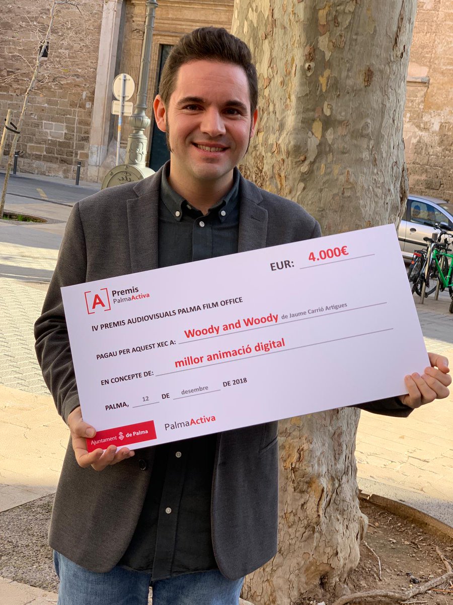WoodyAndWoody's tweet photo. Gràcies a @PalmaActiva @PalmaActivaPFO per aquest premi al nostre curtmetratge! Enhorabona a tot l'equip! https://t.co/x42VpJHnft