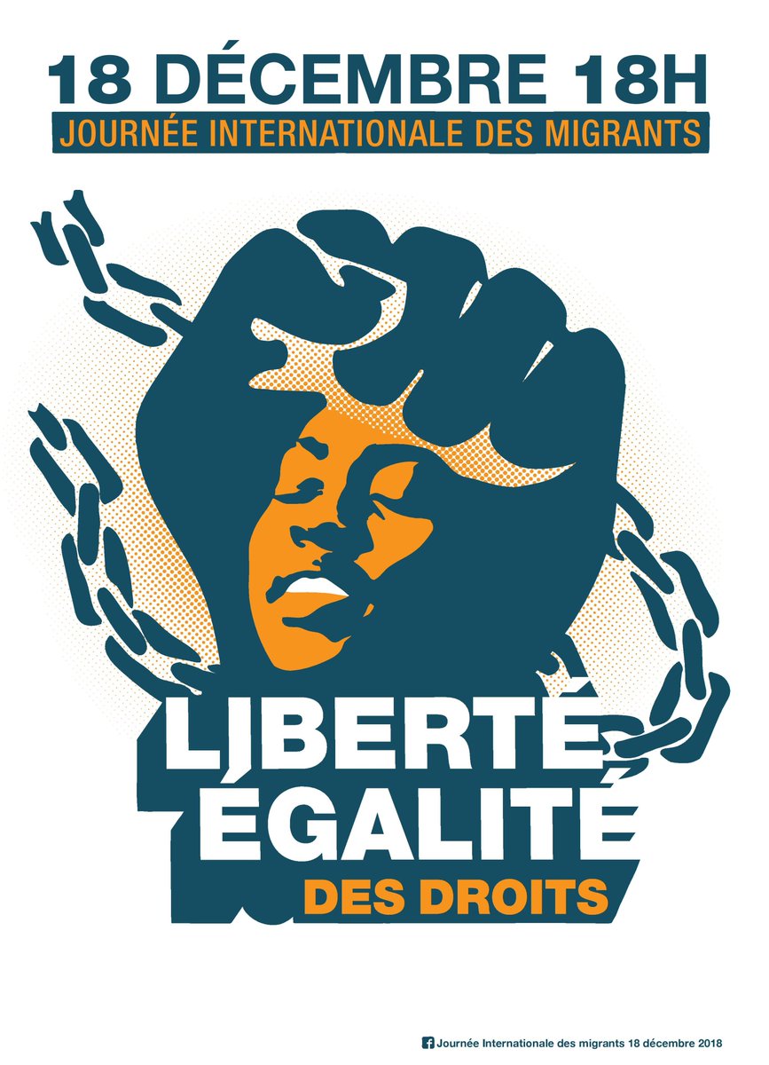 CRID_asso's tweet image. 👉[MOBILISATION] 📡
A l&apos;occasion de la #Journéeinternationaledesmigrants, collectifs de sans papiers et migrant(e)s, syndicats, associations et marche des solidarités appellent à des manifestations et rassemblements partout en France le 18 décembre. 
➡️ facebook.com/18decembre/