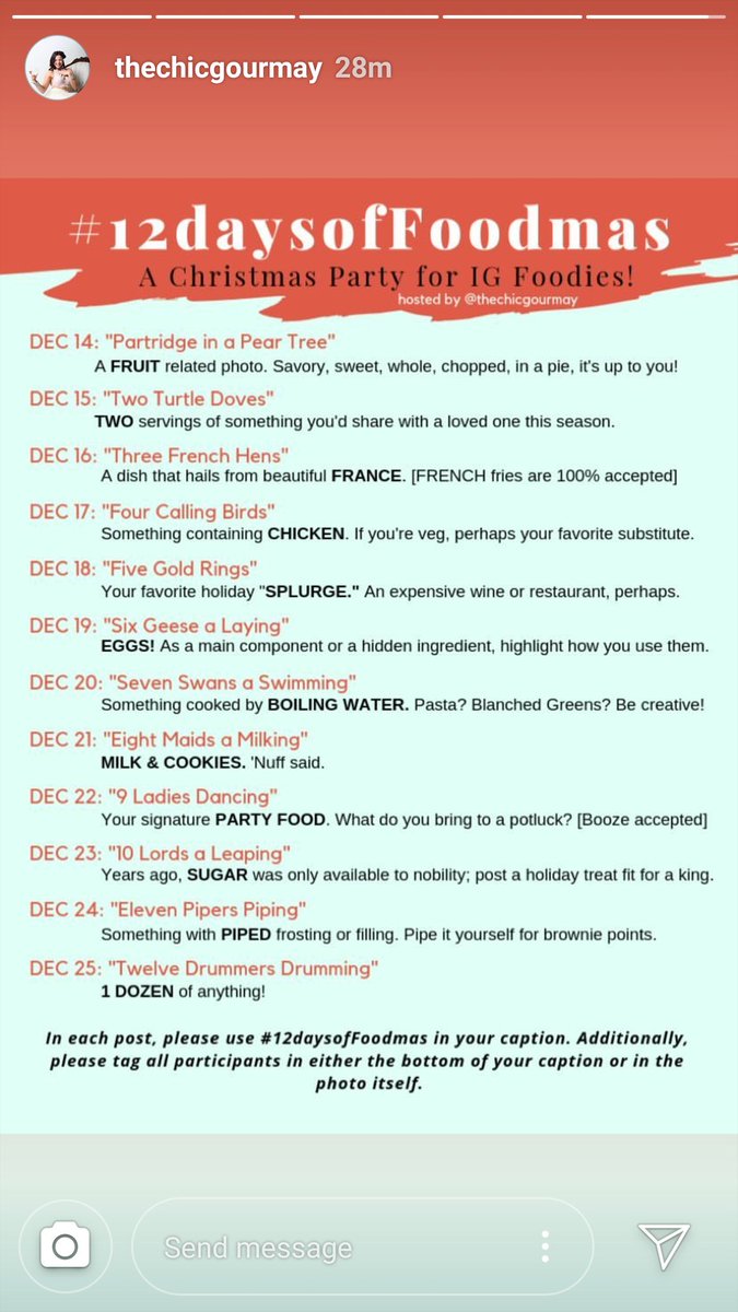 SmackOfFlavor's tweet photo. Who wants to do #12DaysofFoodmas with us?!? @thechicgourmay https://t.co/DVTaMivmCc