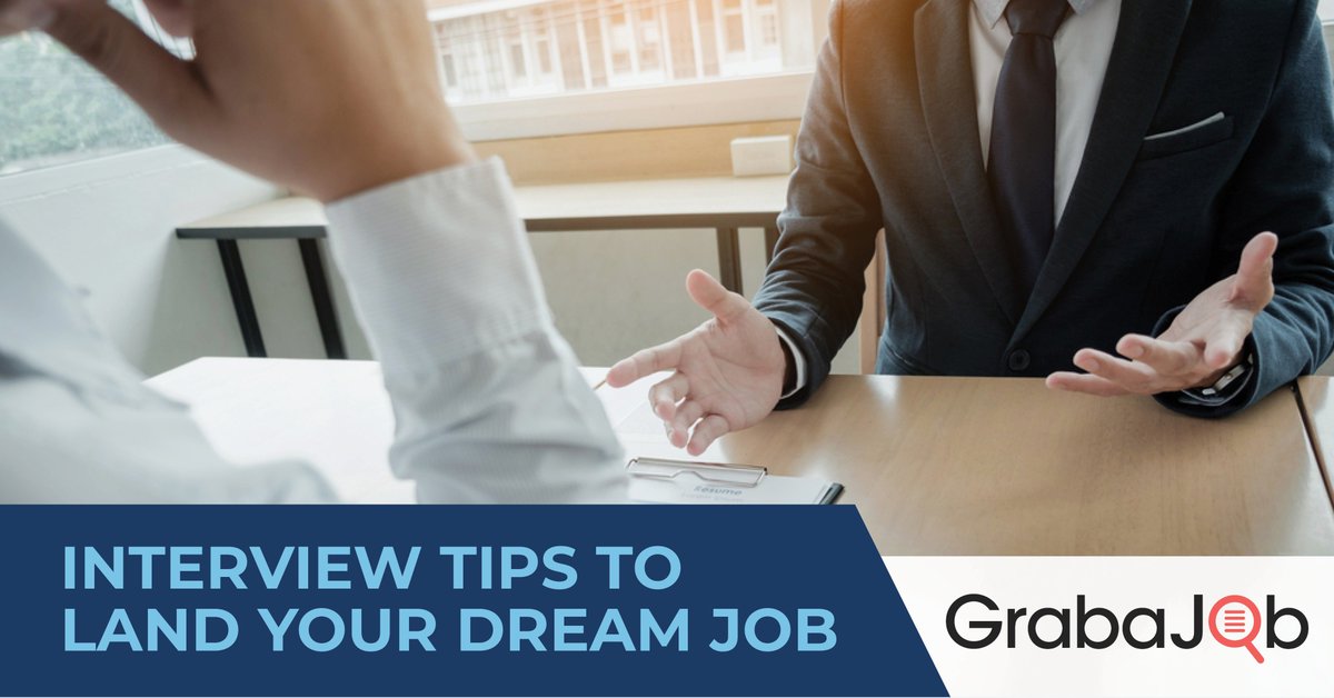 Grabajob_irl's tweet photo. Here are useful tips to help you shine at your next interview!
👉https://t.co/7Ji6cyfTv6
#GrabAJob #InterviewTips #WisdomWednesday https://t.co/1JrylqFpha